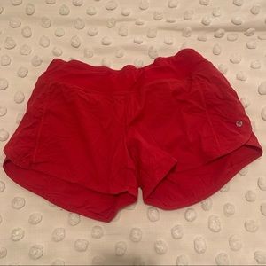 LULULEMON Red Athletic Shorts